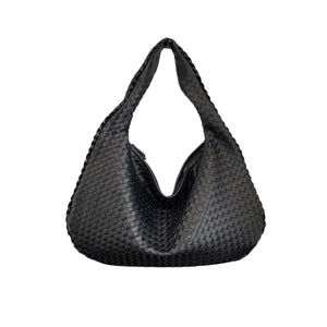 Black Woven Shoulder Bag