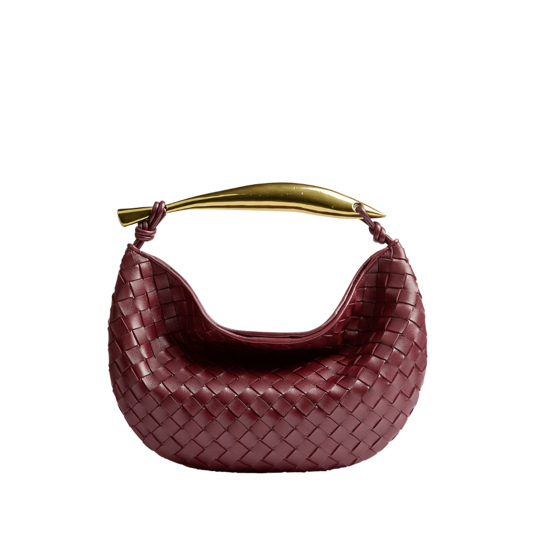 Maroon Intrecciato Bag