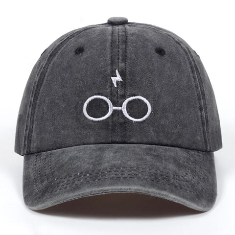 Black Denim Harry Potter Embroidered Baseball Cap