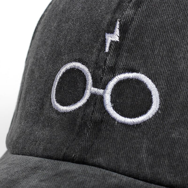 Black Denim Harry Potter Embroidered Baseball Cap