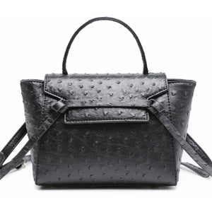 Black Ostrica Handbag