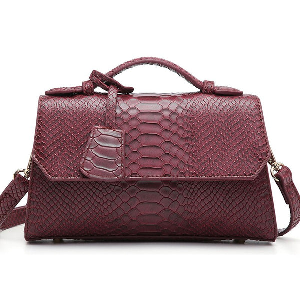 Maroon Serpent Handbag