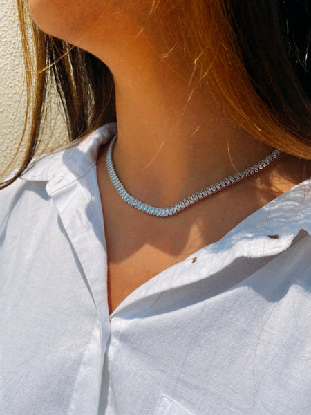 Emerald Cut Tennis Choker