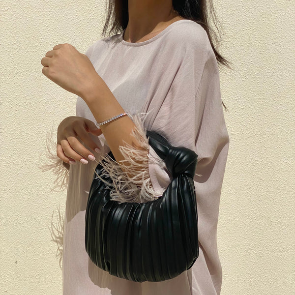 Black Pleated Bag