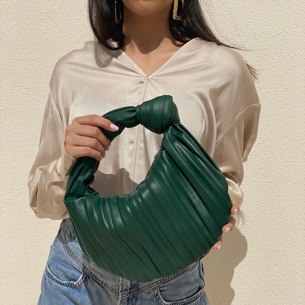 Green Pleated Bag