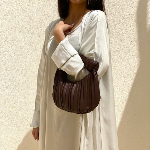 Brown Pleated Bag