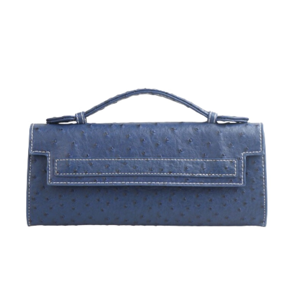 Blue Long Ostrica Clutch