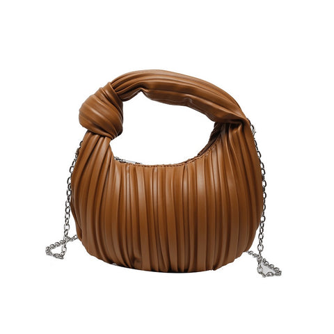 Caramel Pleated Bag