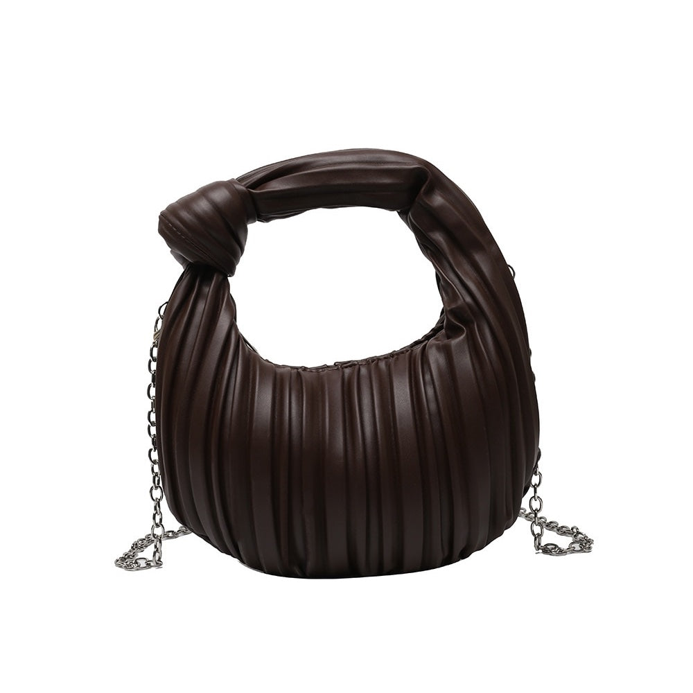 Brown Pleated Bag