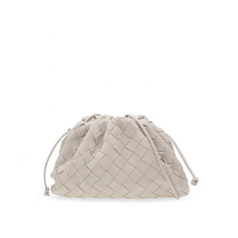 Cream Woven Pouch