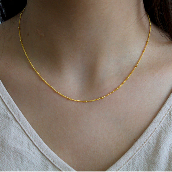 Gold Dotted Necklace