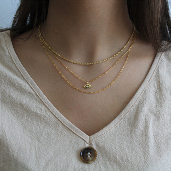 Gold Evil Eye Necklace