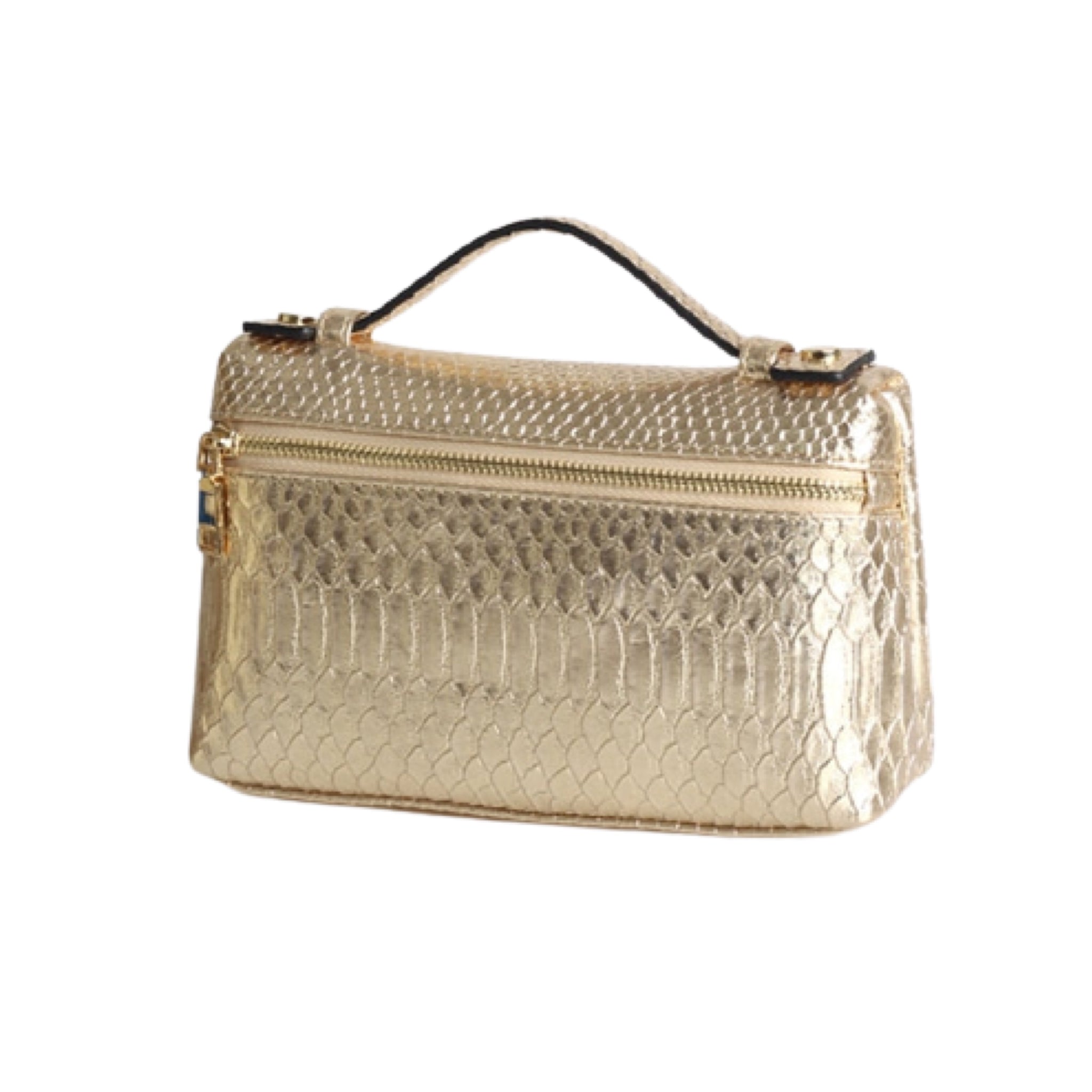 Gold Large Serpent Zipped Bag