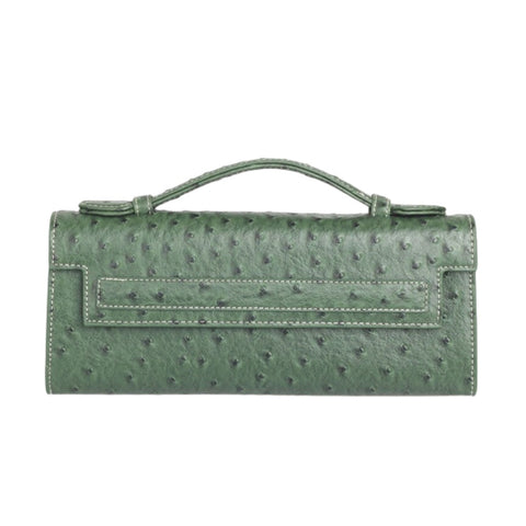 Green Long Ostrica Clutch