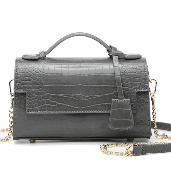 Grey Croc Handbag