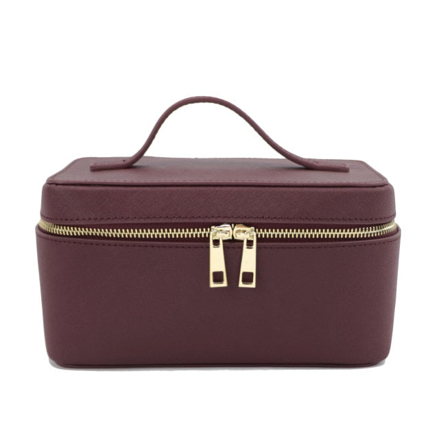 Maroon Leather Travel Bag