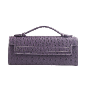 Purple Long Ostrica Clutch