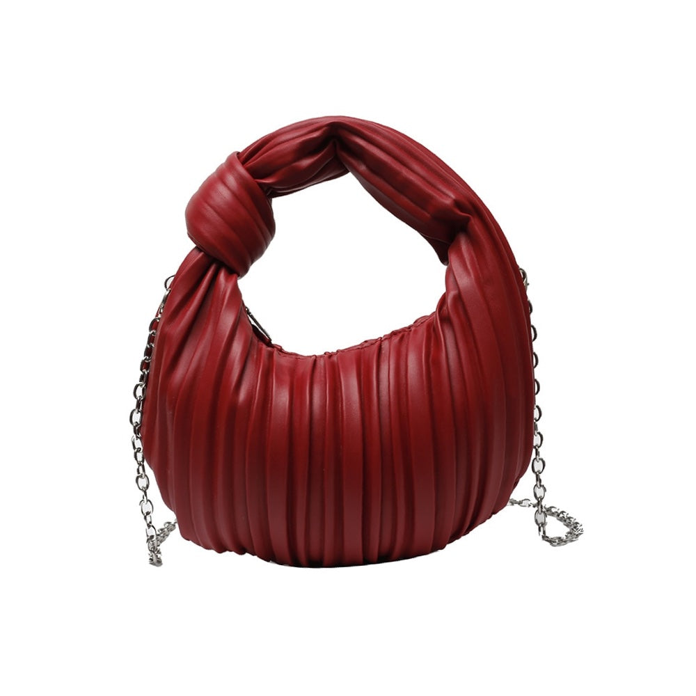 Red Pleated Bag