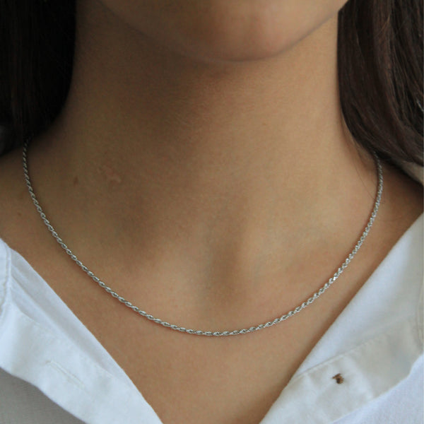 Silver Rope Necklace